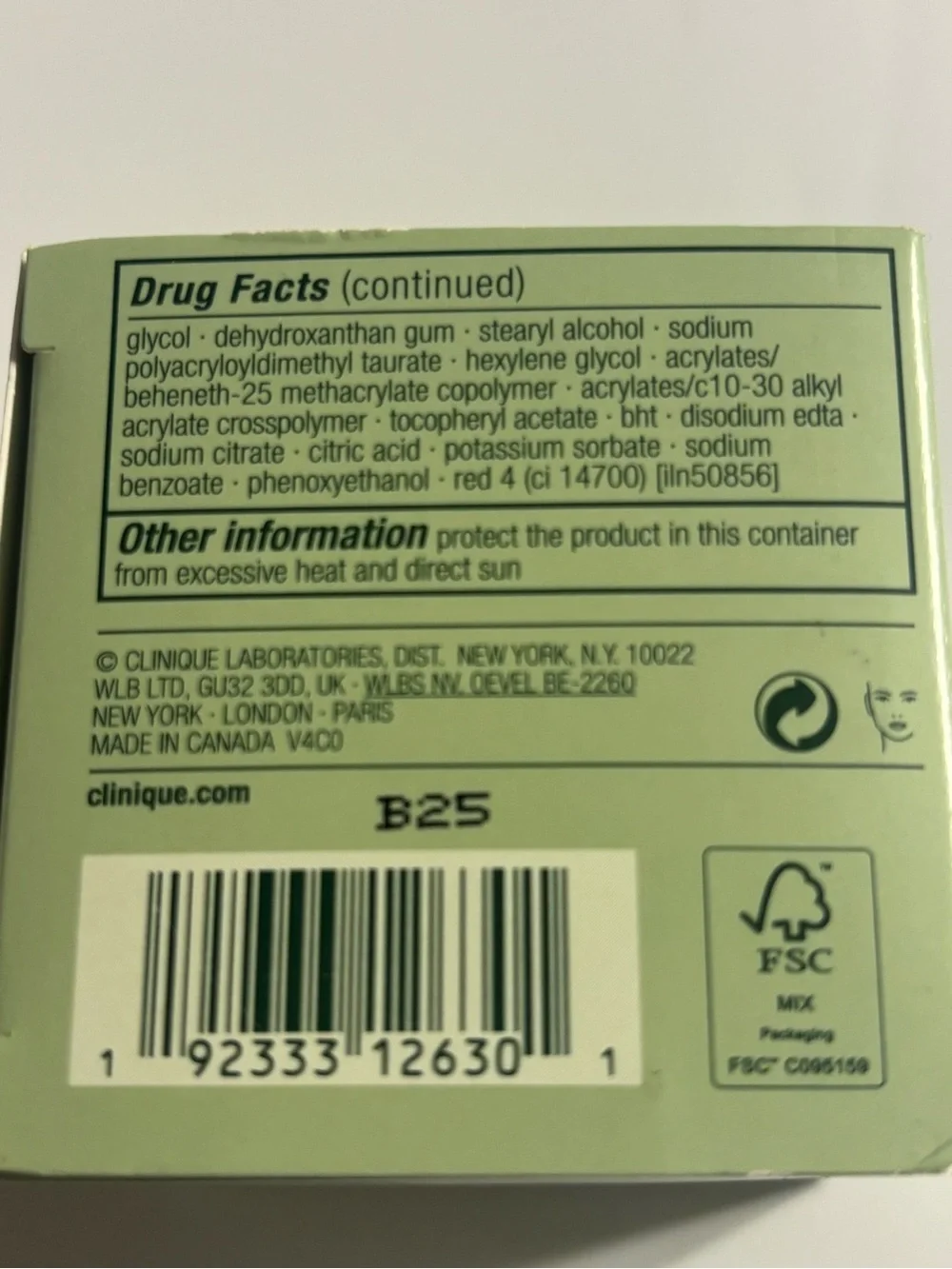 Clinique Moisture Surge Sheer Hydrator - Light Green Packaging